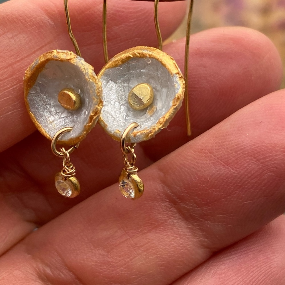 Matana handmade delicate earrings with Zirconia - Picture 5 of 7
